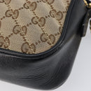 GUCCI GG Canvas GG Marmont Chain Shoulder Bag Black Gold 447632 Auth ka6623V-15