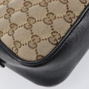GUCCI GG Canvas GG Marmont Chain Shoulder Bag Black Gold 447632 Auth ka6623V-16