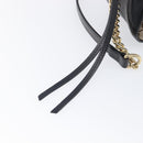GUCCI GG Canvas GG Marmont Chain Shoulder Bag Black Gold 447632 Auth ka6623V-19
