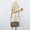 GUCCI GG Canvas GG Marmont Chain Shoulder Bag Black Gold 447632 Auth ka6623V-28