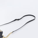 GUCCI GG Canvas GG Marmont Chain Shoulder Bag Black Gold 447632 Auth ka6623V-8