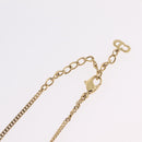 Christian Dior Rhinestone Necklace metal Gold Tone Auth ka6626-12