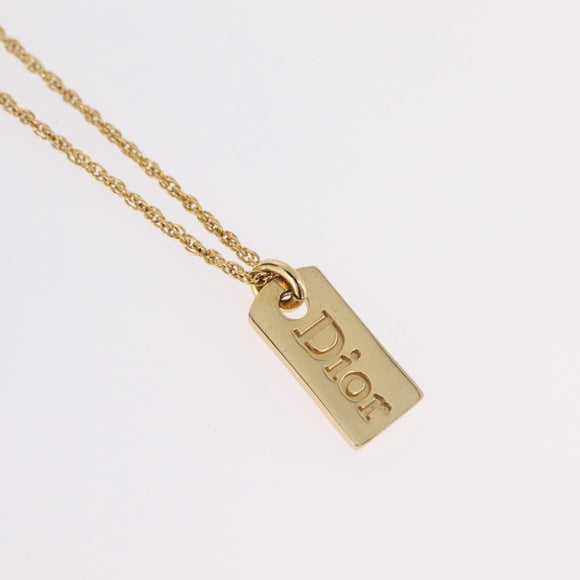 Christian Dior Necklace metal Gold Tone Auth ka6627