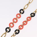 Christian Dior Necklace Metal Gold Tone Auth ka6628-10