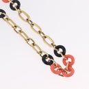 Christian Dior Necklace Metal Gold Tone Auth ka6628-3