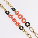 Christian Dior Necklace Metal Gold Tone Auth ka6628-4