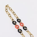 Christian Dior Necklace Metal Gold Tone Auth ka6628-6