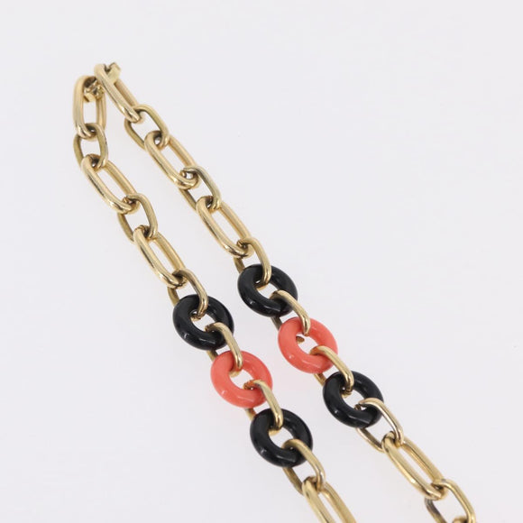 Christian Dior Necklace Metal Gold Tone Auth ka6628
