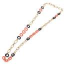 Christian Dior Necklace Metal Gold Tone Auth ka6628-7