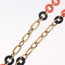 Christian Dior Necklace Metal Gold Tone Auth ka6628-9