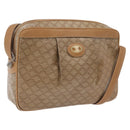 CELINE Macadam Canvas Shoulder Bag PVC Beige Gold Auth ka6630-1