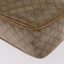 CELINE Macadam Canvas Shoulder Bag PVC Beige Gold Auth ka6630-20