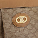 CELINE Macadam Canvas Shoulder Bag PVC Beige Gold Auth ka6630-22