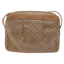 CELINE Macadam Canvas Shoulder Bag PVC Beige Gold Auth ka6630-2