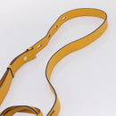 MCM Milan Line Shoulder Bag Leather Yellow Gold Auth ka6631-10