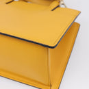 MCM Milan Line Shoulder Bag Leather Yellow Gold Auth ka6631-14