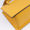 MCM Milan Line Shoulder Bag Leather Yellow Gold Auth ka6631-15