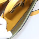 MCM Milan Line Shoulder Bag Leather Yellow Gold Auth ka6631-25