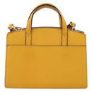 MCM Milan Line Shoulder Bag Leather Yellow Gold Auth ka6631-3