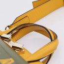 MCM Milan Line Shoulder Bag Leather Yellow Gold Auth ka6631-8