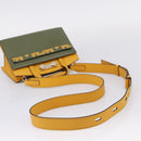 MCM Milan Line Shoulder Bag Leather Yellow Gold Auth ka6631-9
