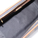 FENDI Pecan Canvas Hand Bag PVC Black Brown Auth ka6633-11