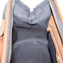 FENDI Pecan Canvas Hand Bag PVC Black Brown Auth ka6633-19