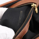 FENDI Pecan Canvas Hand Bag PVC Black Brown Auth ka6633-12