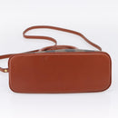 FENDI Pecan Canvas Hand Bag PVC 2way Black Brown Auth ka6634V-5