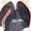 FENDI Pecan Canvas Hand Bag PVC 2way Black Brown Auth ka6634V-22