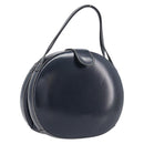 LOEWE Hand Bag Leather Navy Gold Auth ka6635A-1