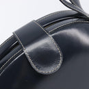 LOEWE Hand Bag Leather Navy Gold Auth ka6635A-18