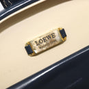 LOEWE Hand Bag Leather Navy Gold Auth ka6635A-20