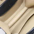 LOEWE Hand Bag Leather Navy Gold Auth ka6635A-11