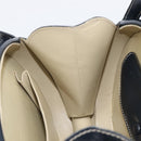 LOEWE Hand Bag Leather Navy Gold Auth ka6635A-22