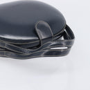 LOEWE Hand Bag Leather Navy Gold Auth ka6635A-7