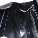 Salvatore Ferragamo Gancini Hand Bag Leather 2way Black Gold Auth ka663V-20