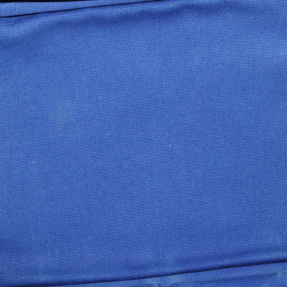 PRADA Canapa MM Hand Bag Canvas Blue Gold Auth ka664