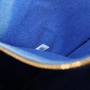 PRADA Canapa MM Hand Bag Canvas Blue Gold Auth ka664-21