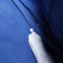 PRADA Canapa MM Hand Bag Canvas Blue Gold Auth ka664-22