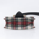 Miu Miu Bijoux Shoulder Bag Wool Red Gold Auth ka6640V-10