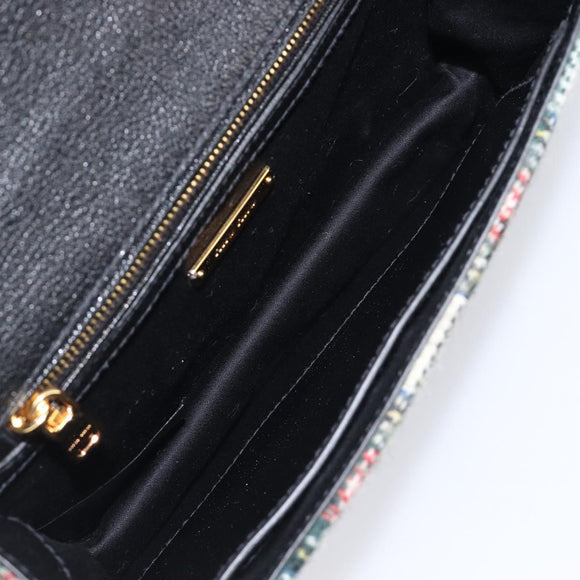 Miu Miu Bijoux Shoulder Bag Wool Red Gold Auth ka6640V