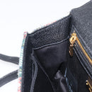Miu Miu Bijoux Shoulder Bag Wool Red Gold Auth ka6640V-23