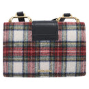 Miu Miu Bijoux Shoulder Bag Wool Red Gold Auth ka6640V-3