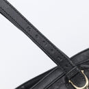 GUCCI Micro GG Canvas Guccissima Tote Bag Leather Black Gold 449647 Auth ka6642-18