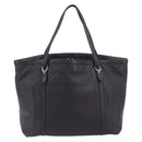 GUCCI Micro GG Canvas Guccissima Tote Bag Leather Black Gold 449647 Auth ka6642-3