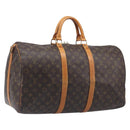 LOUIS VUITTON Monogram Keepall Bandouliere 50 Boston Bag M41416 LV Auth ka6643-1