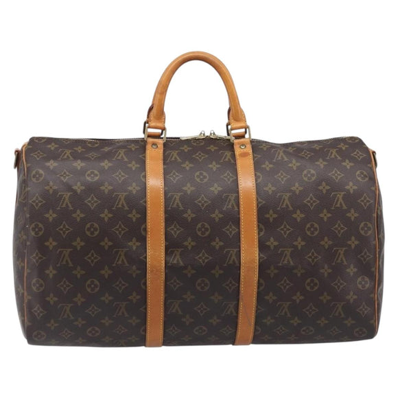 LOUIS VUITTON Monogram Keepall Bandouliere 50 Boston Bag M41416 LV Auth ka6643