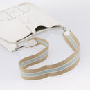 HERMES Evelyn 1GM Shoulder Bag Togo White Silver Auth ka6646V-9