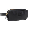 Miu Miu Waist Pouch Waist bag Leather Black Gold Auth ka6647M-1
